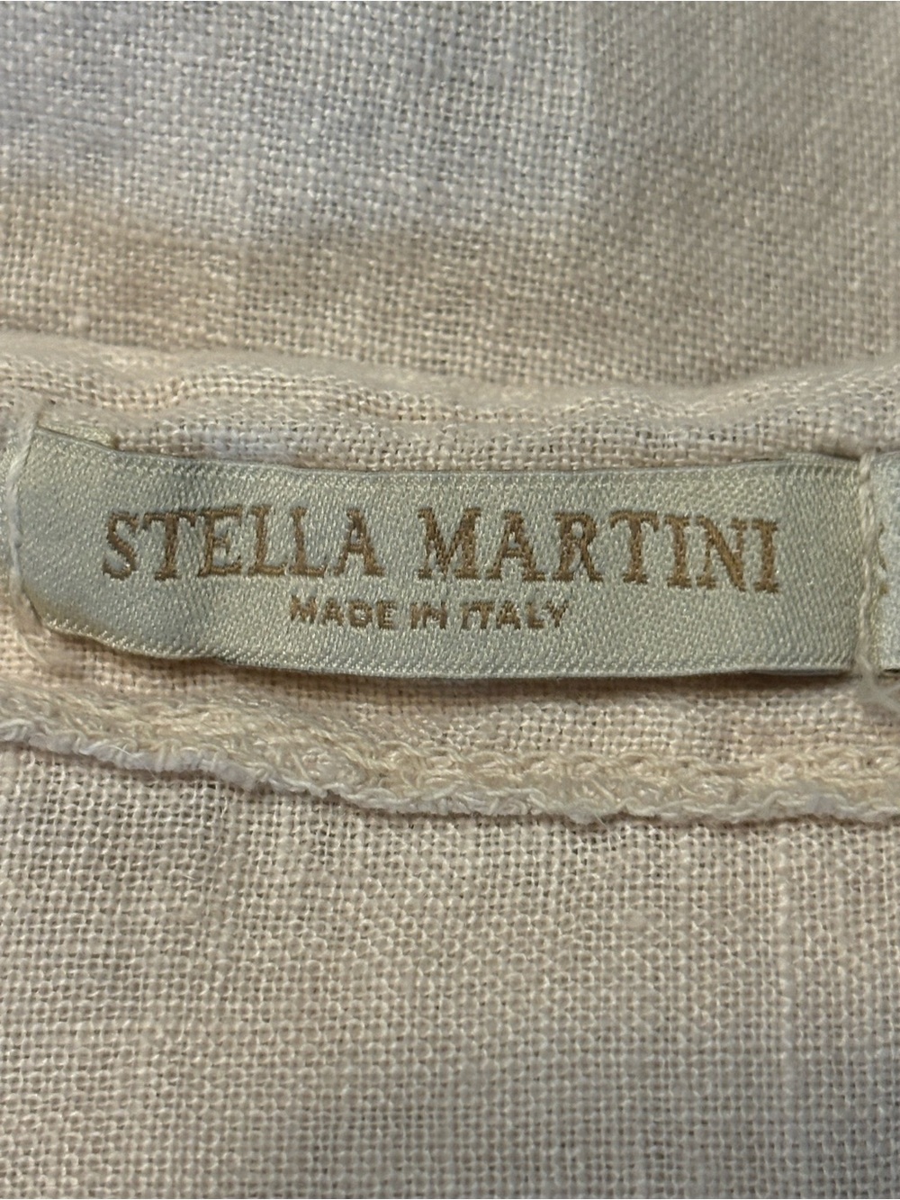 Stella Martini 1X Italian Linen Lace Tunic Blush Pink Lagenlook Boho Made Italy - Picture 5 of 12